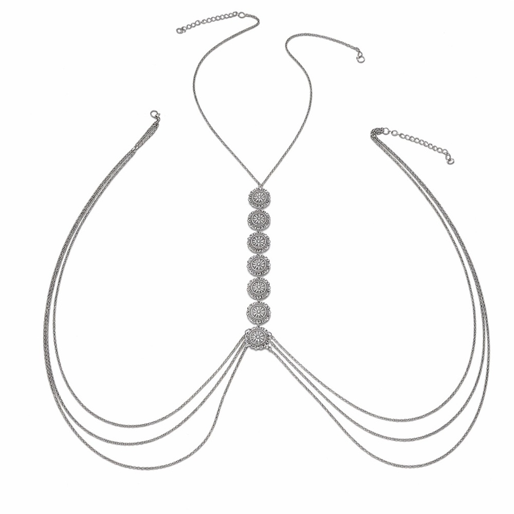 Silver Harness Body Chain Jewelry - Picture 6 of 8